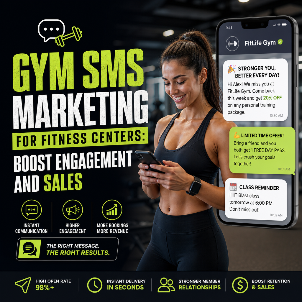 Gym SMS Marketing for Fitness Centers: Boost Engagement and Sales