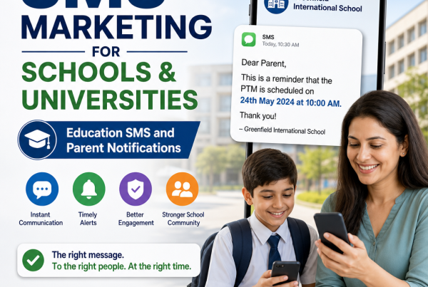 School SMS alerts dashboard sending education messages and parent notifications