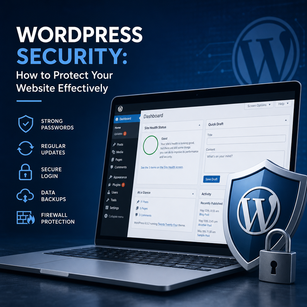 WordPress Security Protection Tips - eBeirut WordPress security tips: strong passwords, updates, secure login, backups, and firewall protection